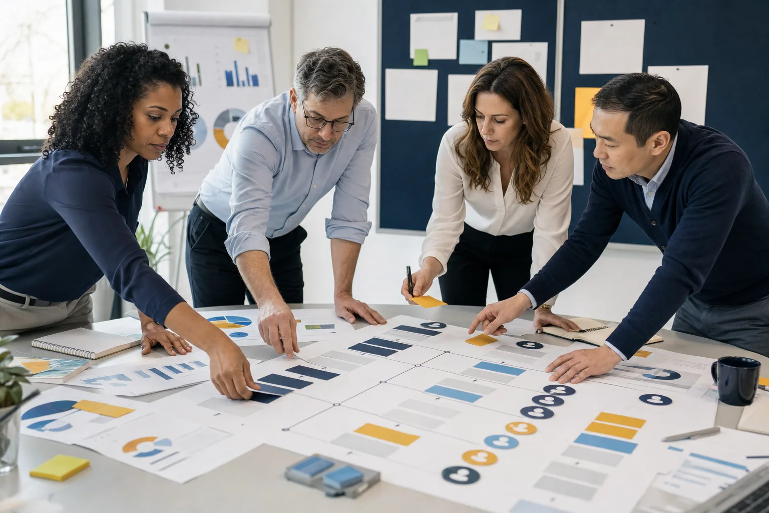 Equipe de RH transformando diagnóstico da NR-1 em plano de ação